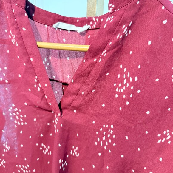 ❤️ Lush Berry-Cream Print Blouse | Size Medium - Fits like a Large - Picture 5 of 11